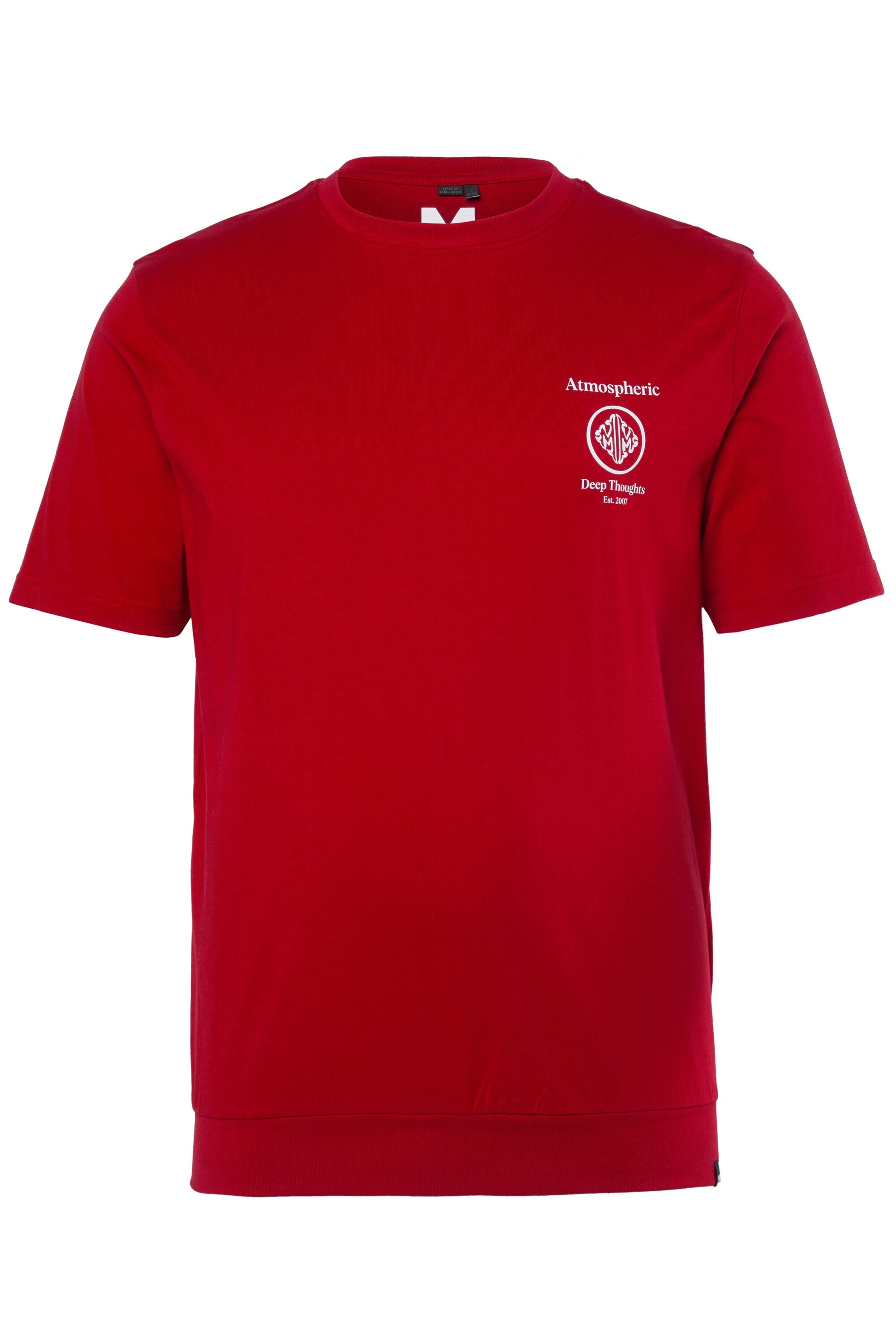 Men Plus Shirt in Red: front