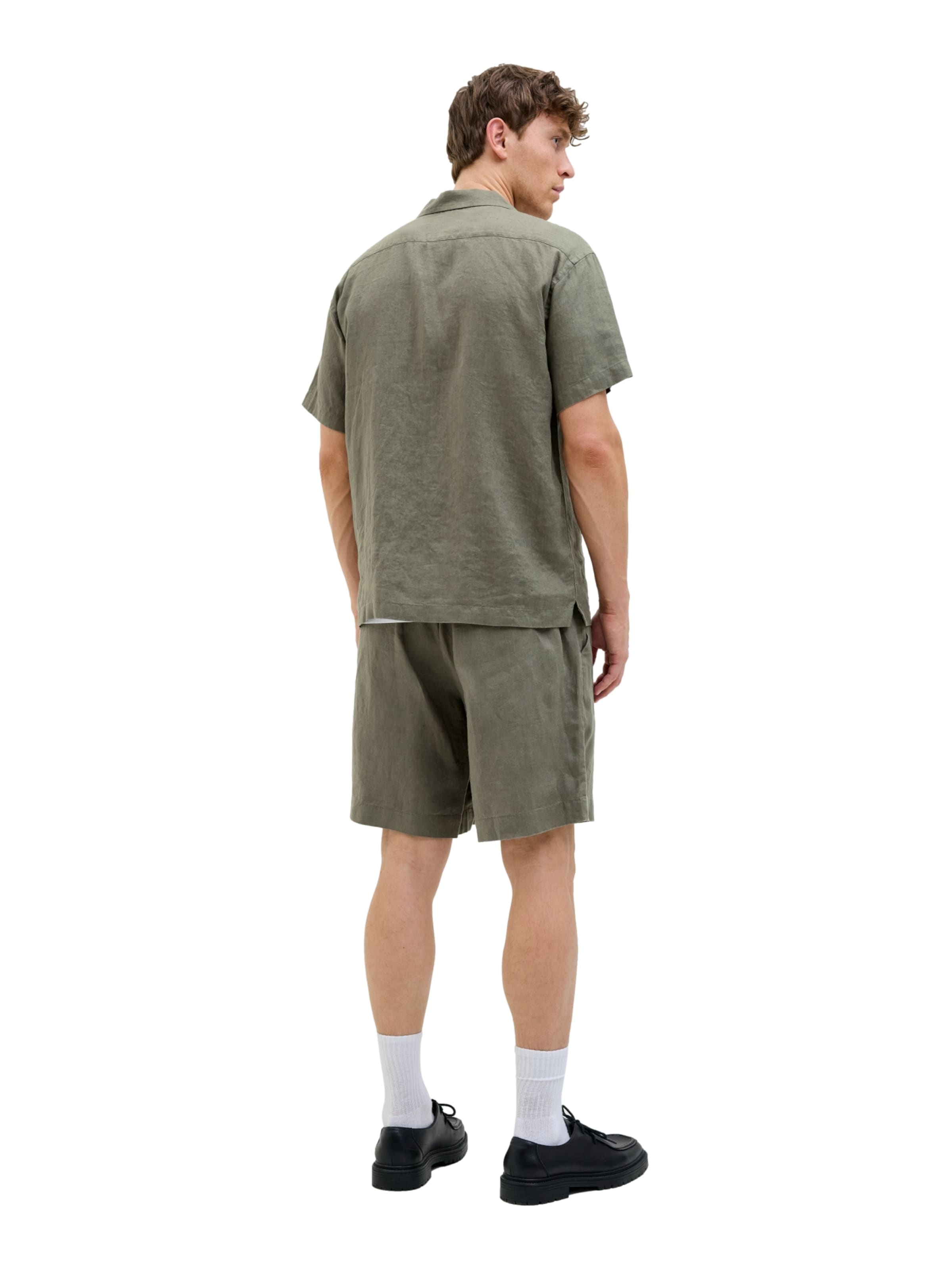 JACK & JONES Wide Leg Lærredsbukser 'Bill' i grå