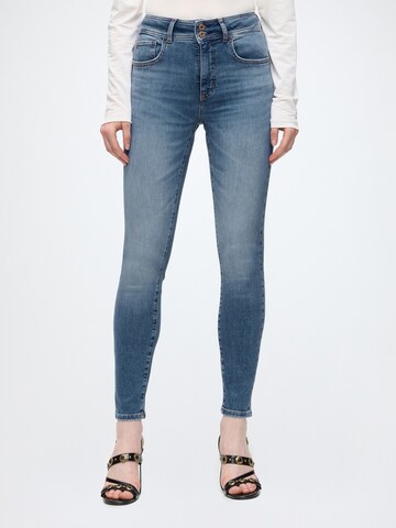 GUESS Skinny Jeans 'SHAPE UP' in Blue: front