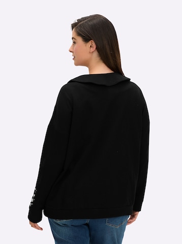 SHEEGO Sweatjacke in Schwarz