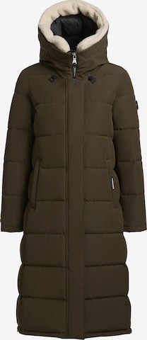 Manteau d’hiver ' DEVION TEDDY ' khujo en vert : devant