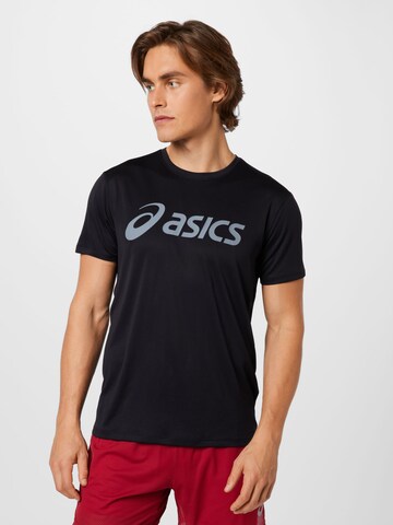 T-Shirt fonctionnel ASICS en noir : devant