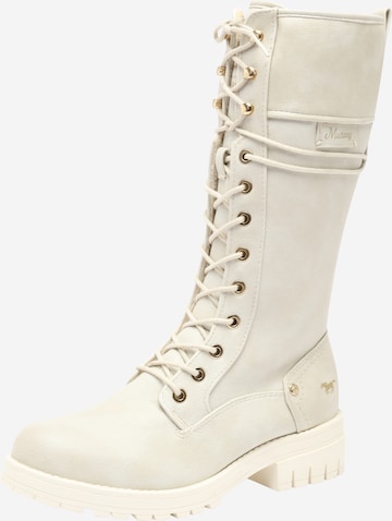 MUSTANG Lace-Up Boots in Beige: front