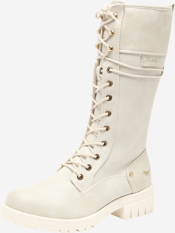 Bottes à lacets MUSTANG en beige : devant