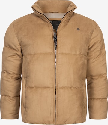 INDICODE JEANS Winterjacke in Beige: Vorderseite
