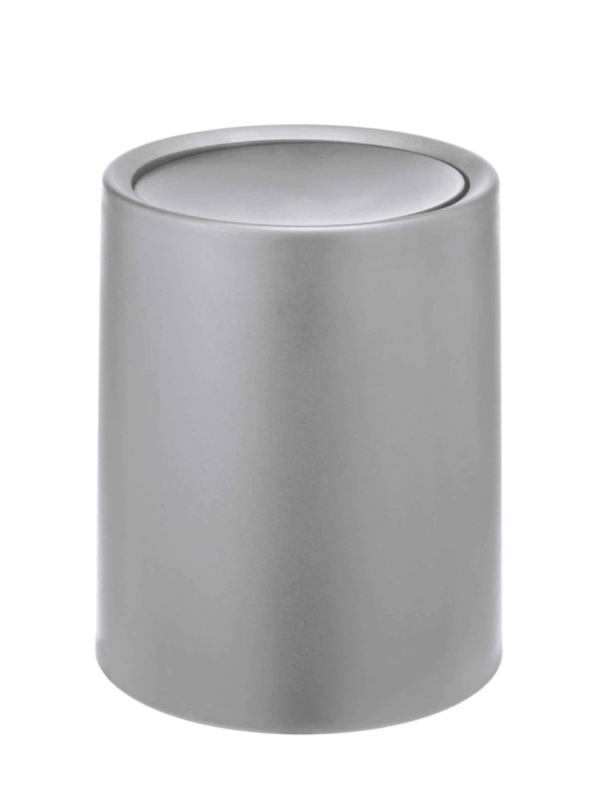 Wenko Schwingdeckeleimer 'Atri' in Grau: Vorderseite