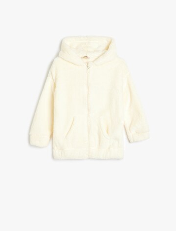 Koton Zip-Up Hoodie in Beige: front