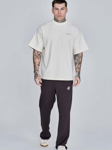 SikSilk Loosefit Sporthose 'Essentials Poly Track Pants' in Braun