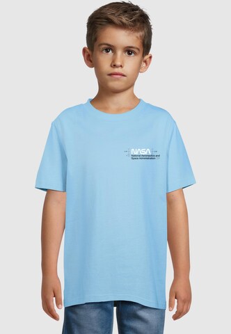 Merchcode T-Shirt 'NASA - Aeronautics' in Blau: Vorderseite