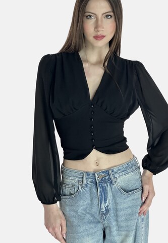 Elara Bluse in Schwarz