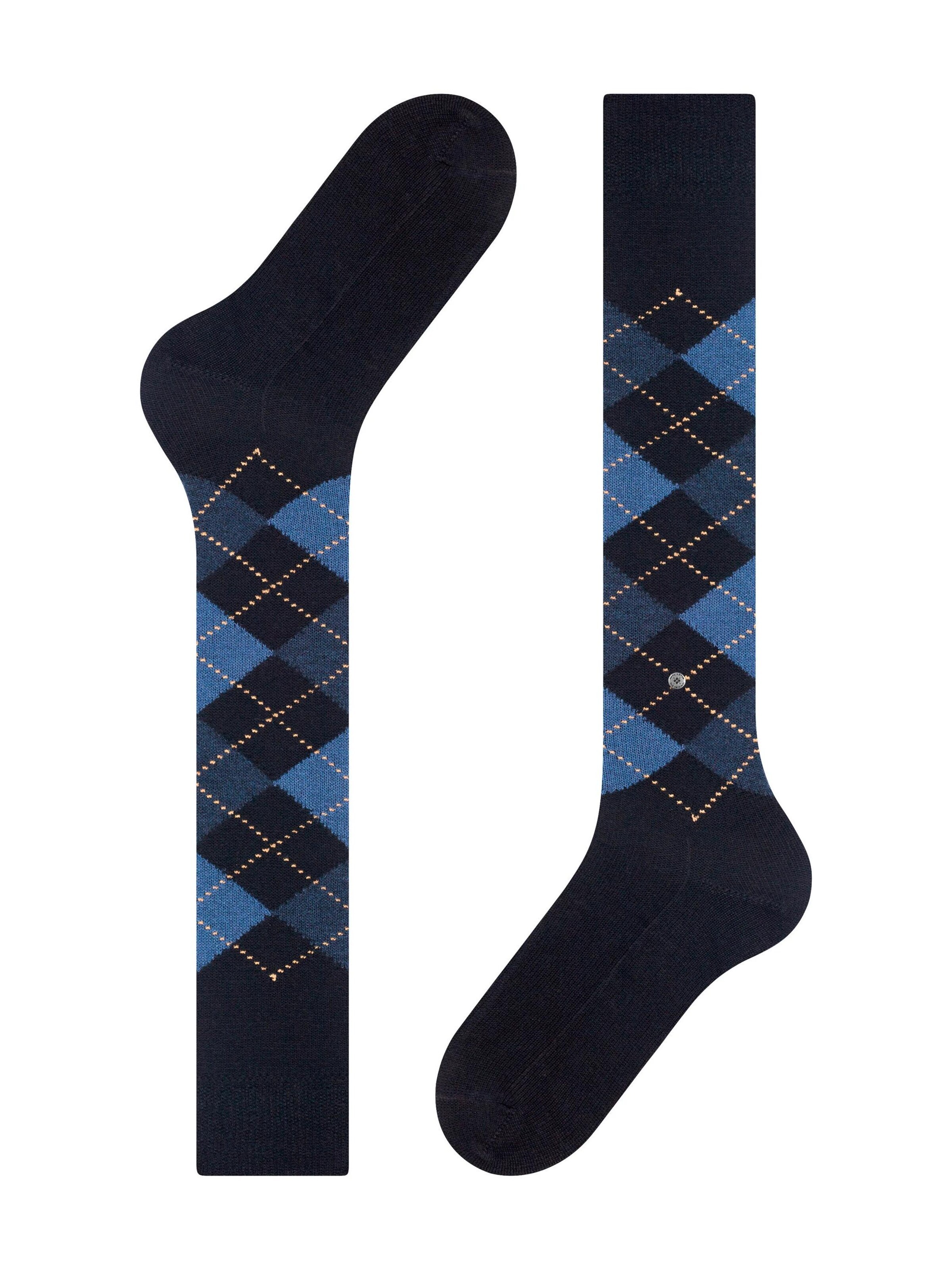 BURLINGTON Kniestrümpfe 'Preston'‌‌‌‌‌‌ in Blau