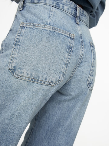 Pull&Bear Wide Leg Jeans in Blau