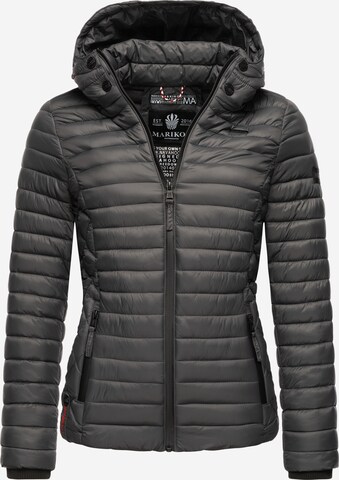 MARIKOO Between-Season Jacket 'Samtpfote' in Grey: front