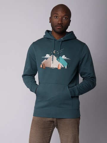 Sweat-shirt 'Night & Clouds' Watapparel en bleu : devant