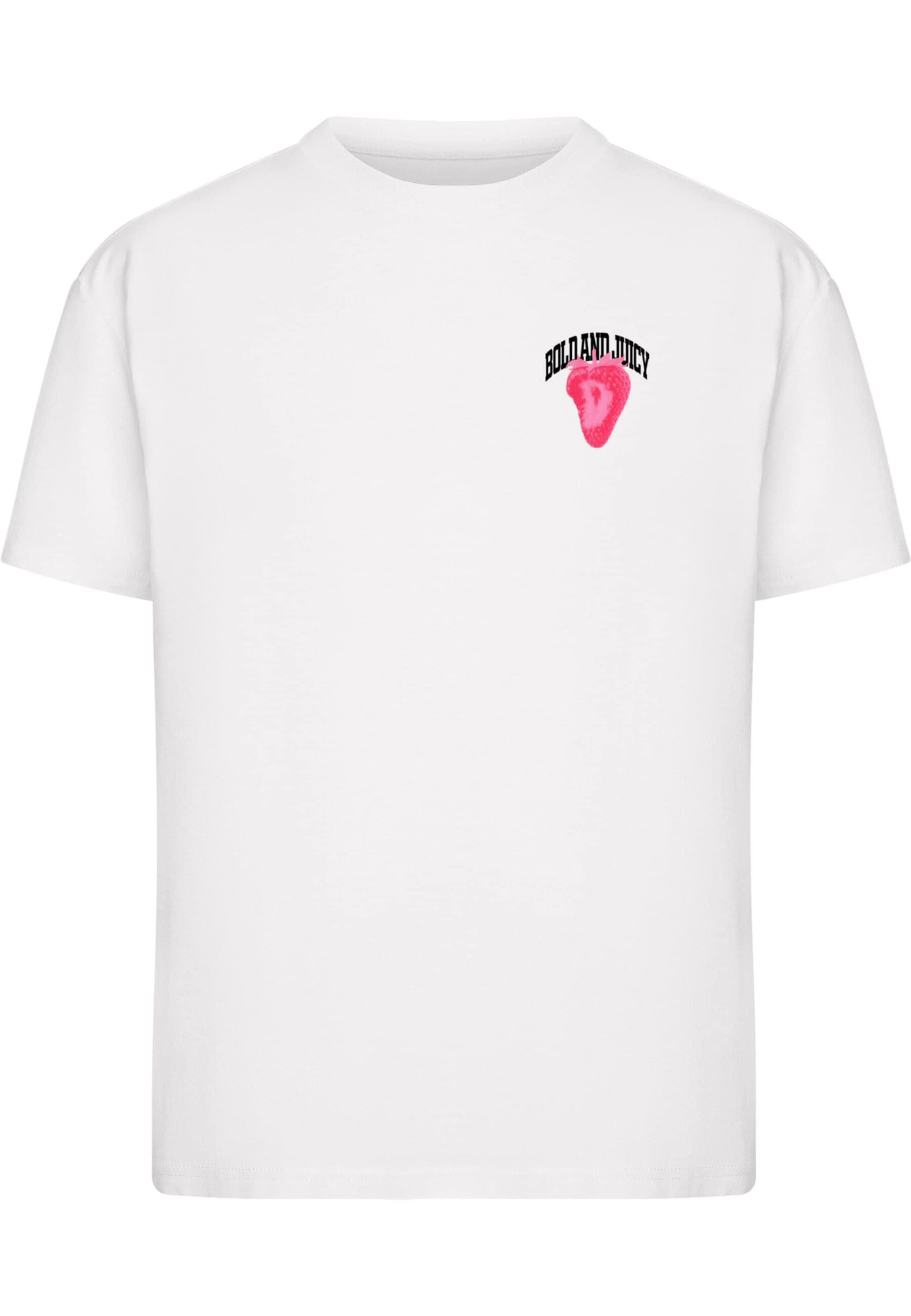 Maglietta 'Bold And Juicy' di Mister Tee in bianco: frontale