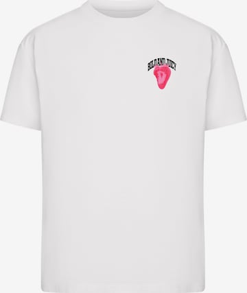 Maglietta 'Bold And Juicy' di Mister Tee in bianco: frontale