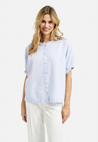 Milano Italy Blouse in Blue: front