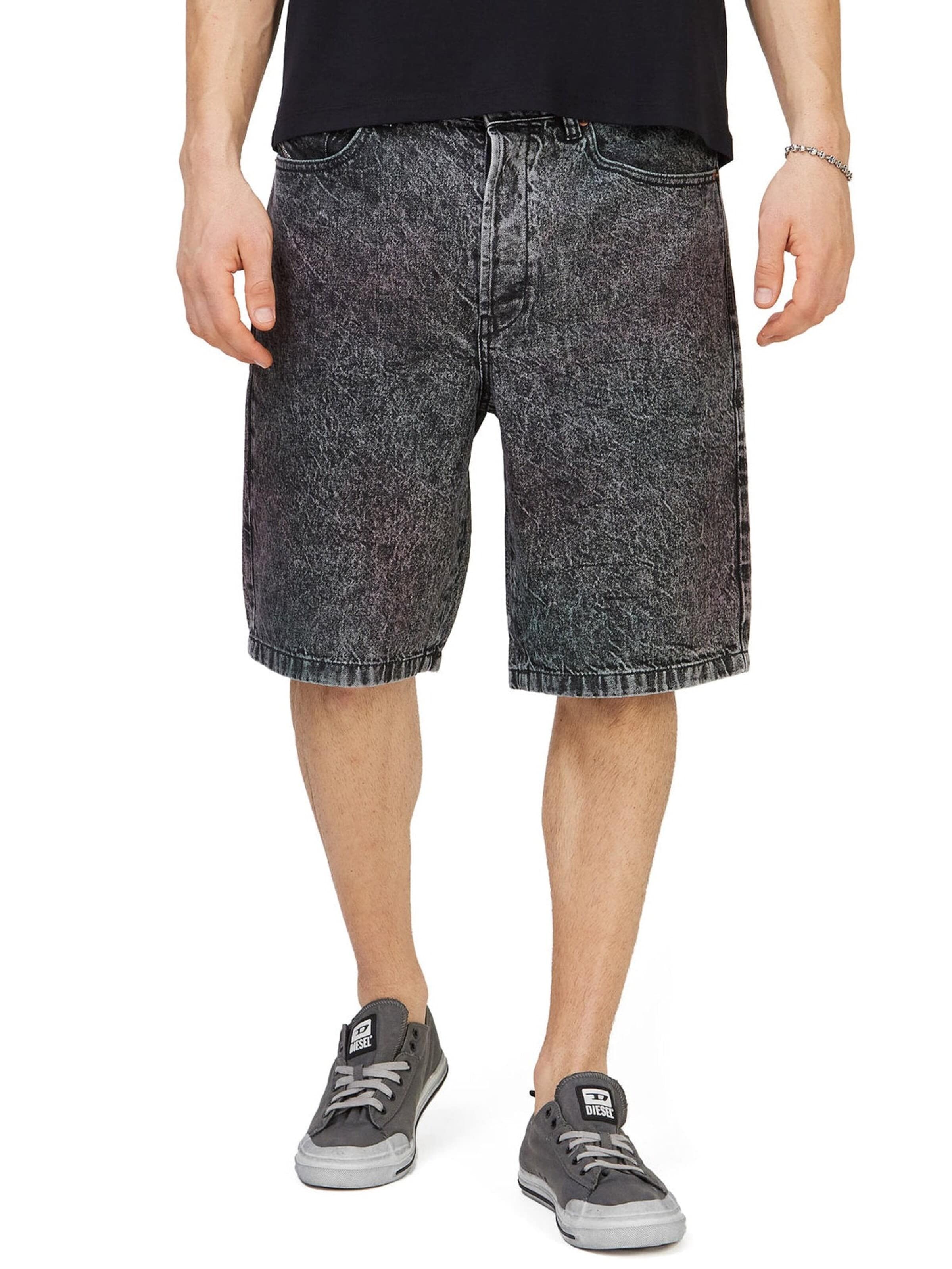 DIESEL Loosefit Jeans 'D-MAXS-SP SHORTS'‌‌‌‌ in Grau: Vorderseite
