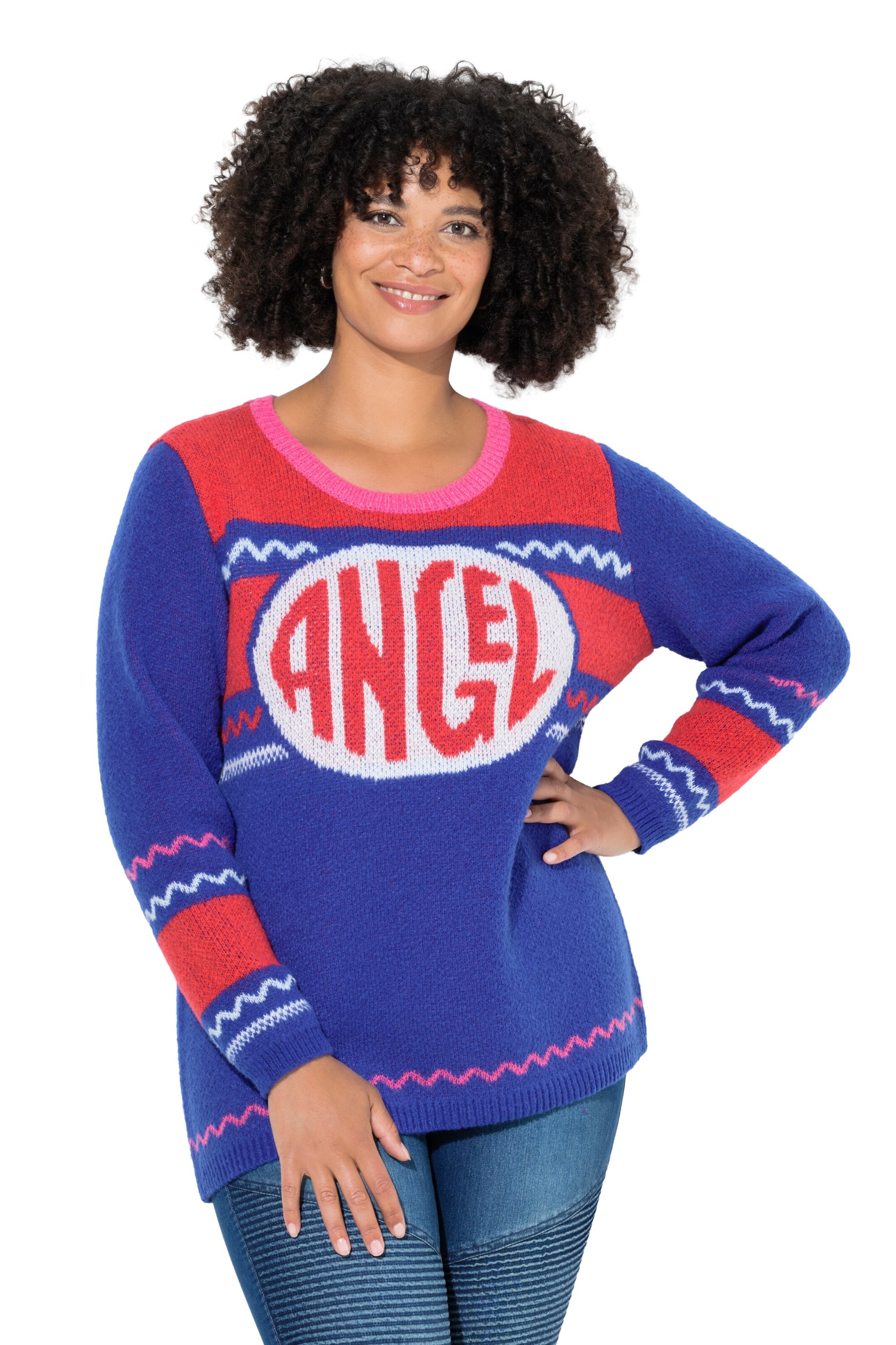 Angel of Style Sweater in Mixed colors: front