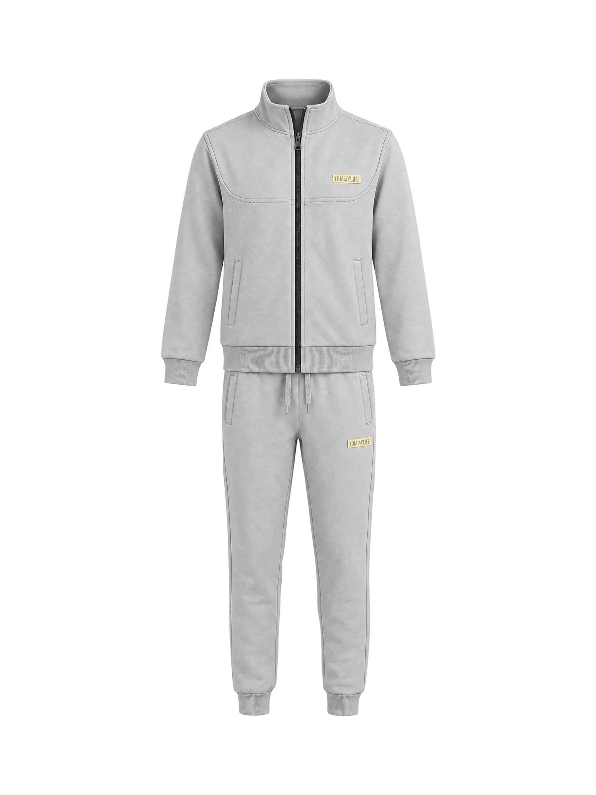 Tommy Life Trainingspak 'TOMMY Kinder Active Set' in Grijs: voorkant