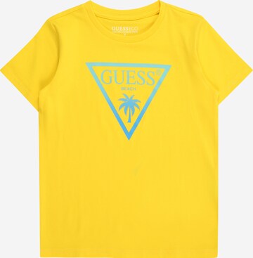 T-Shirt 'MINIME' GUESS en jaune : devant