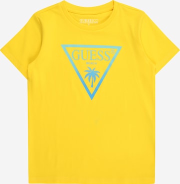 GUESS - Camiseta 'MINIME' en amarillo: frente