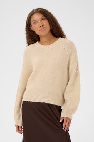 SAINT TROPEZ Trui 'Madeleine'' in Beige: voorkant