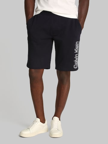 Calvin Klein Loose fit Trousers in Black: front