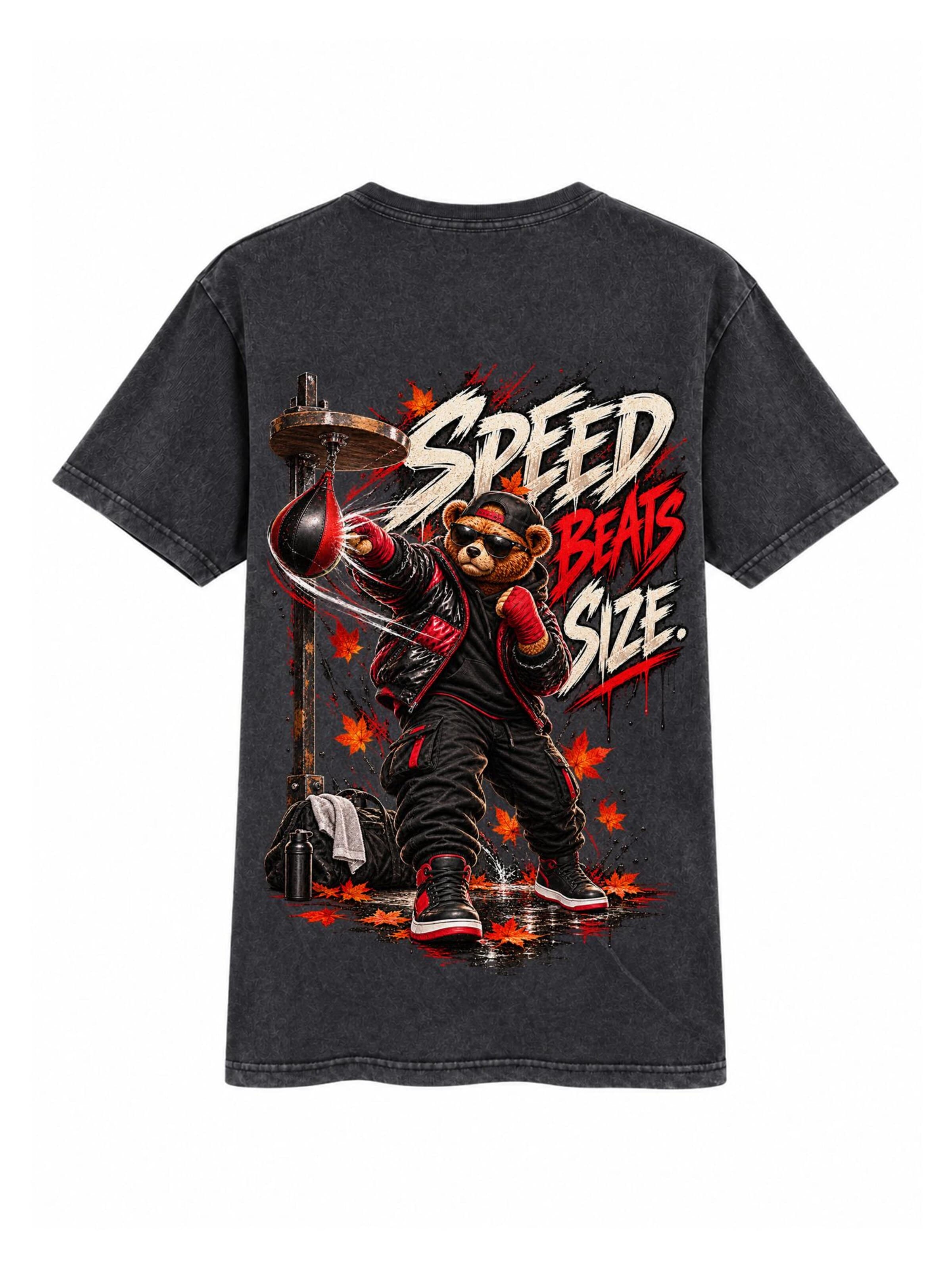 LUNØIR Studio Shirt 'BOSS Speedbag Rhythm' in Black: front