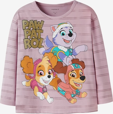 NAME IT Shirt 'NMFJannet Paw' in Pink: front