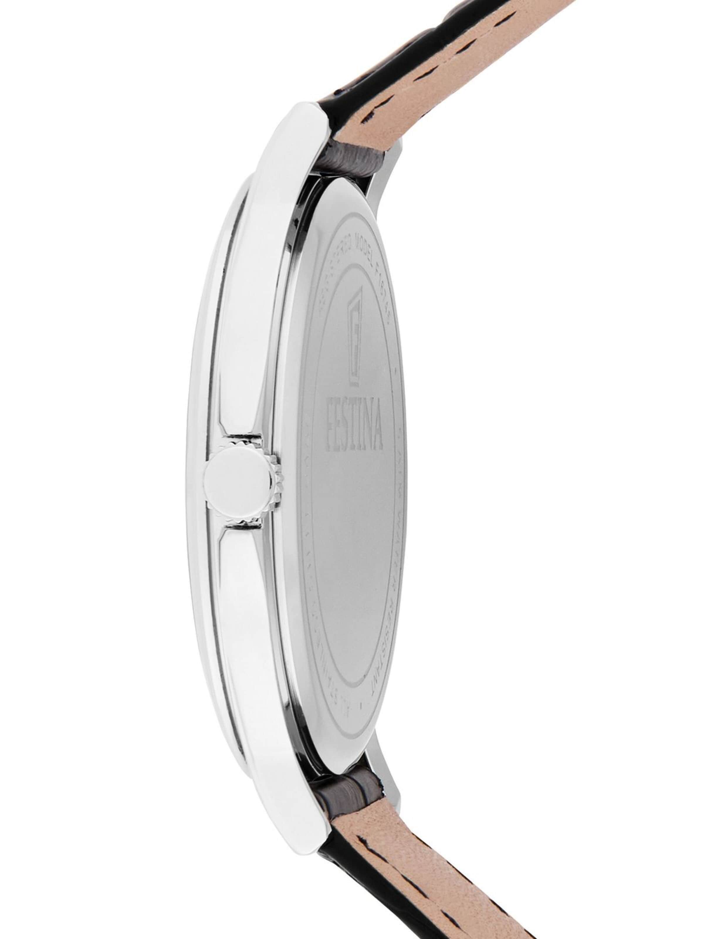 FESTINA Analoog horloge 'Date watch Correa Clasico' in Zilver