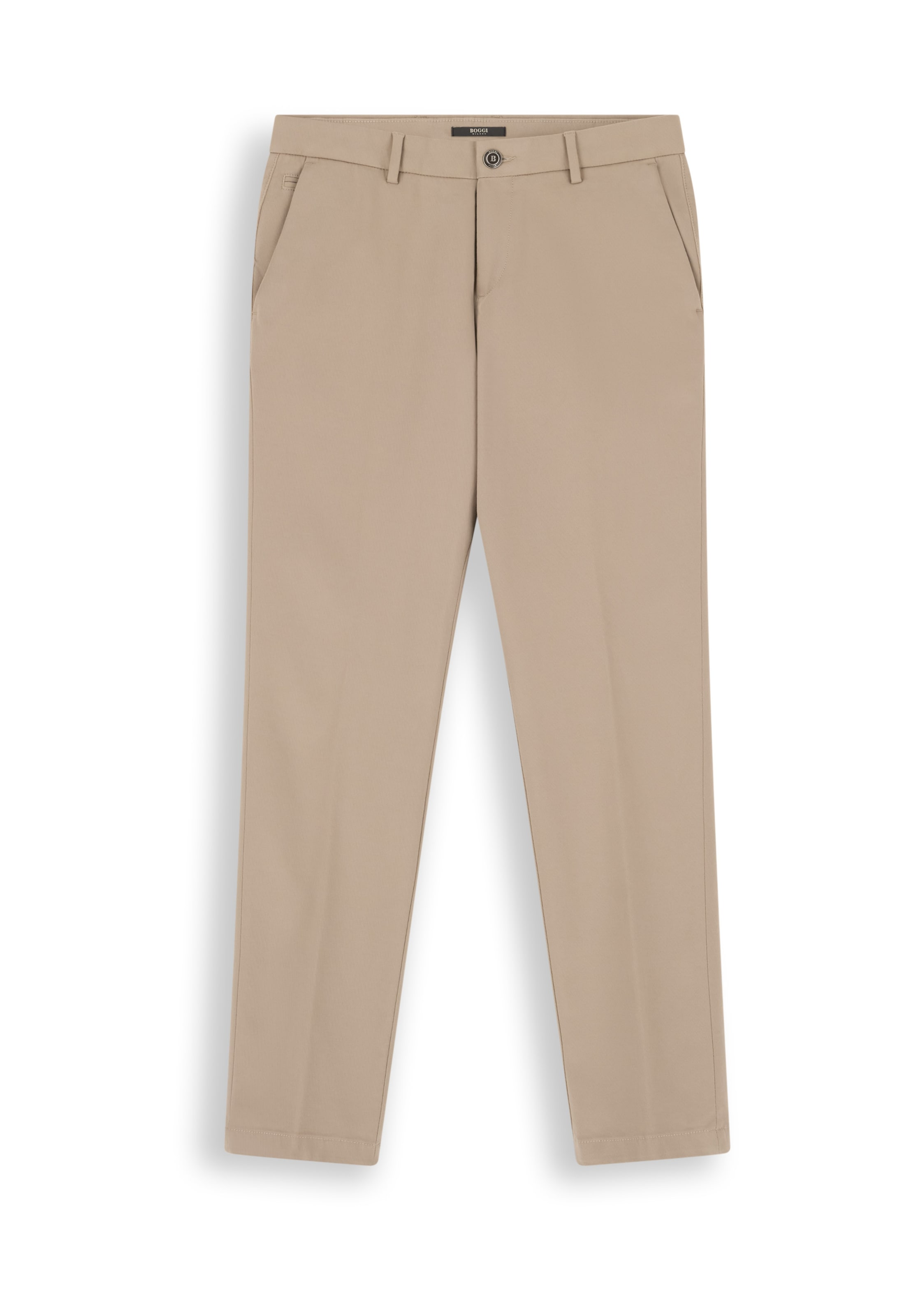Regular Pantalon chino Boggi Milano en beige : devant