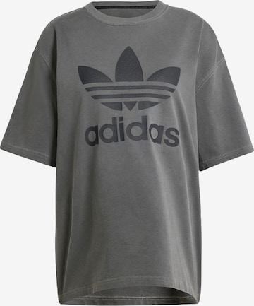 ADIDAS ORIGINALS Тениска 'Trefoil' в сиво: отпред