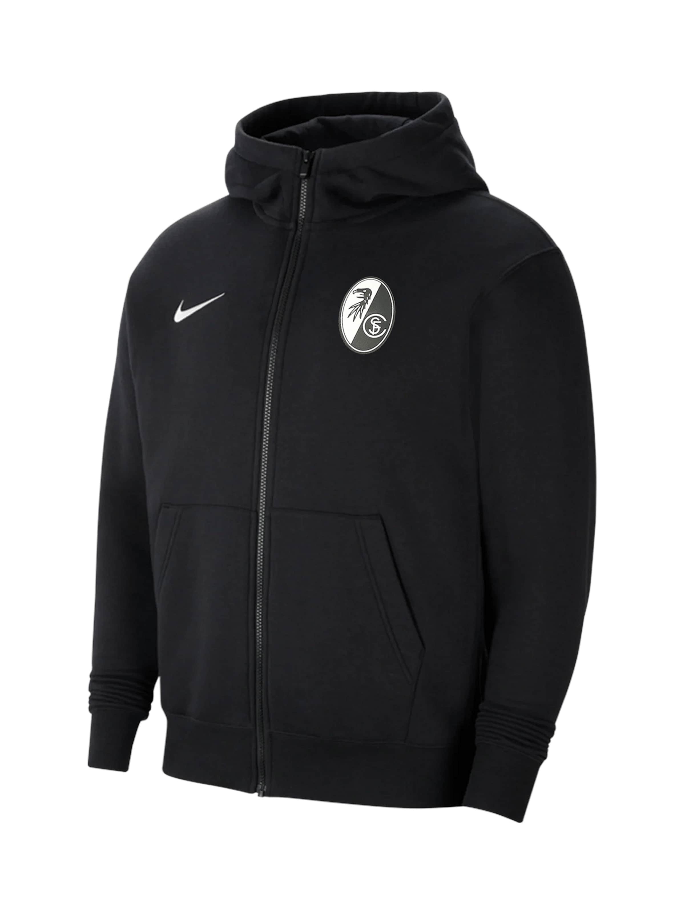 NIKE Sportsweatjacke in Schwarz: Vorderseite