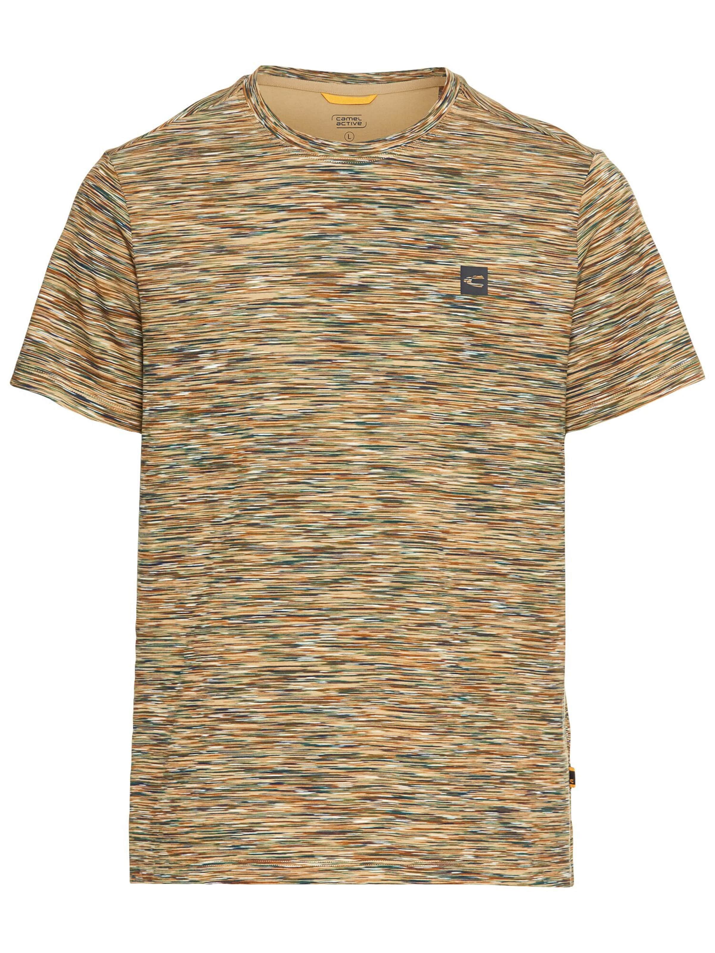CAMEL ACTIVE Kurzarmshirt mit geripptem Kragen in Mischfarben: Vorderseite