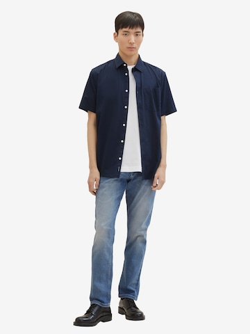 TOM TAILOR - Regular Fit Camisa 'Bedford' em azul