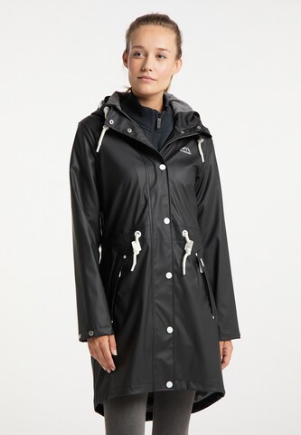 ICEBOUND Raincoat in Black: front