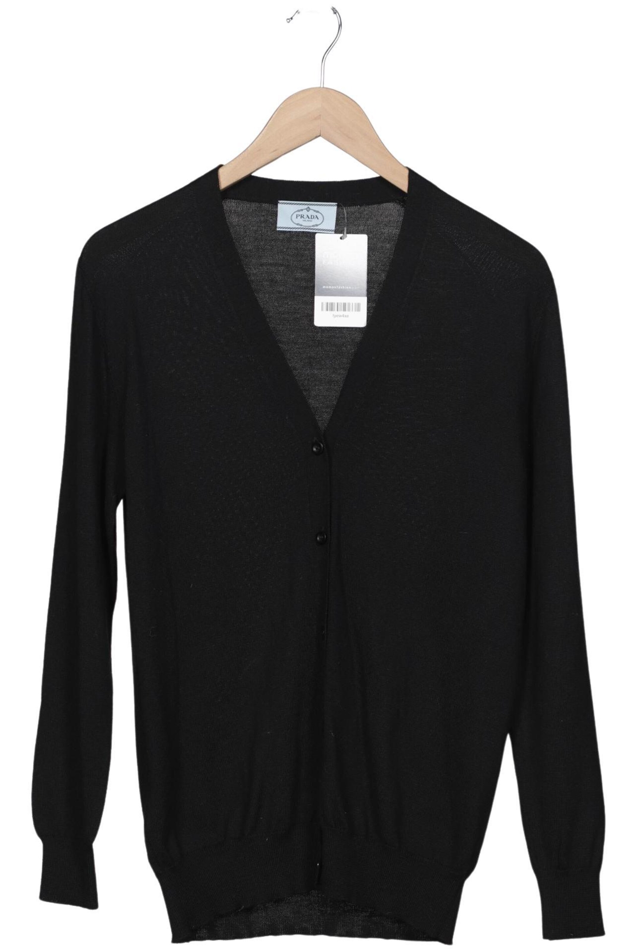 PRADA Strickjacke in S in schwarz, Produktansicht