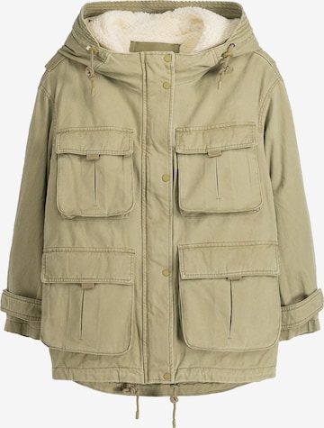 Parka d’hiver Bershka en vert : devant