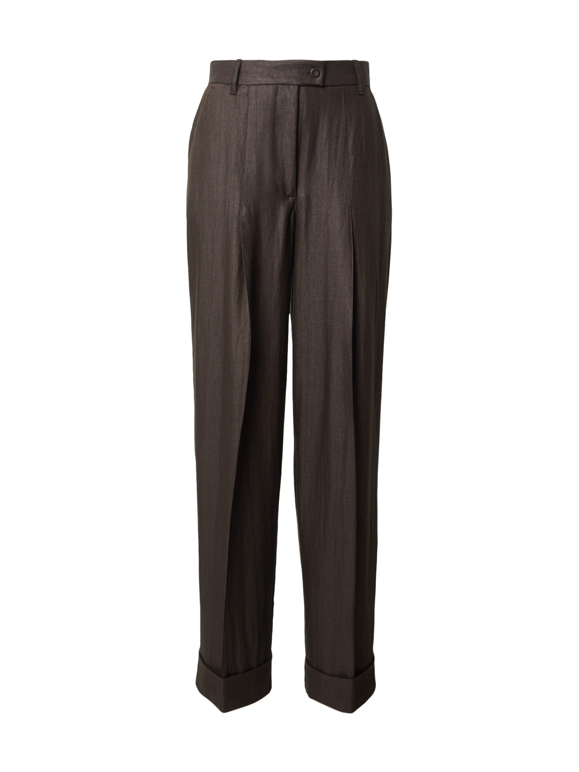 Wide Leg Pantalon à plis 'PANDORA LANE' IVY OAK en marron : devant