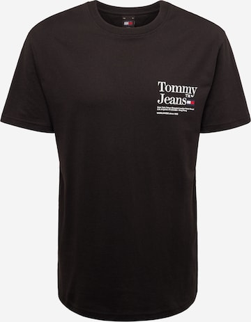 melns Tommy Jeans T-Krekls: no priekšpuses