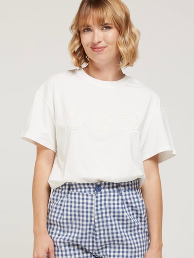 andy & lucy Shirt 'SUN' in S in de kleur Ecru, Productweergave