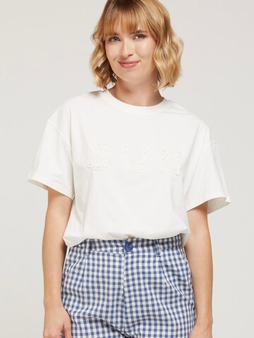T-shirt 'SUN' andy & lucy en beige : devant