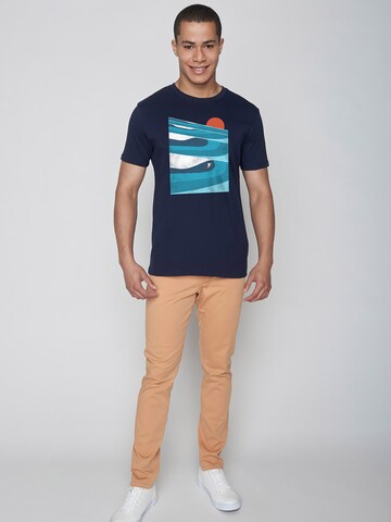 GREENBOMB Shirt 'Nature Perfect Waves' in Blauw