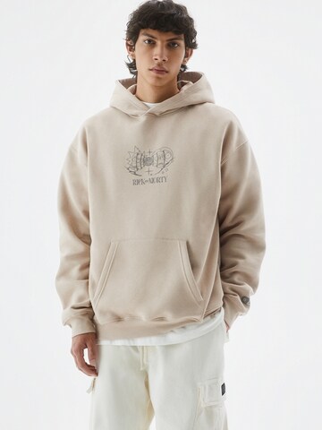 Pull&Bear Sweatshirt in Beige: front