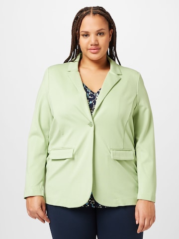 Fransa Curve Blazer in Green: front