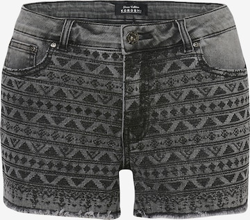 KOROSHI Skinny Shorts in Schwarz: predná strana