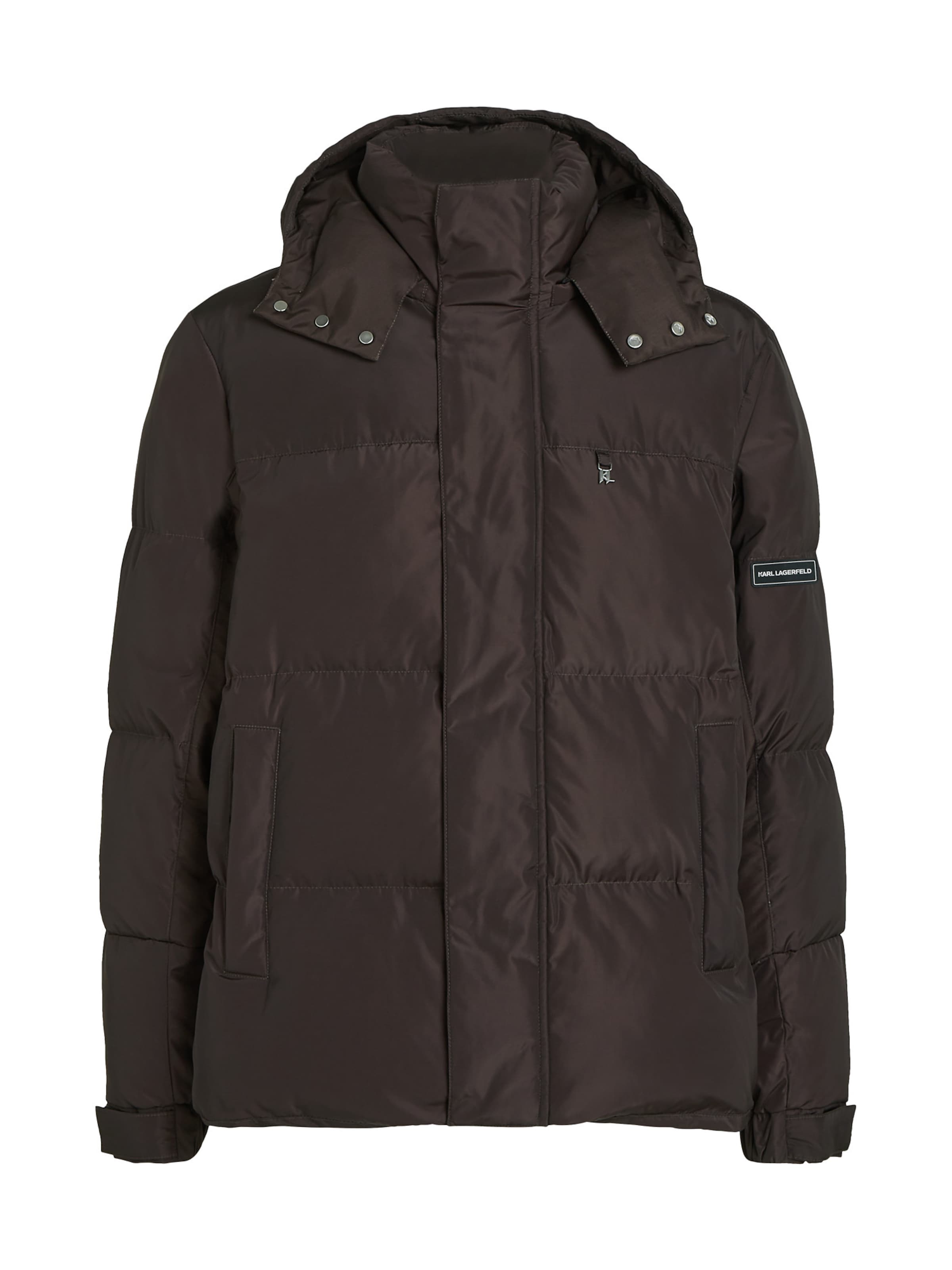 Karl Lagerfeld Přechodná bunda – hnědá: přední strana