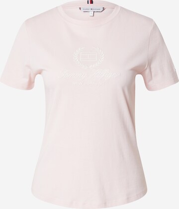 T-shirt TOMMY HILFIGER en rose : devant