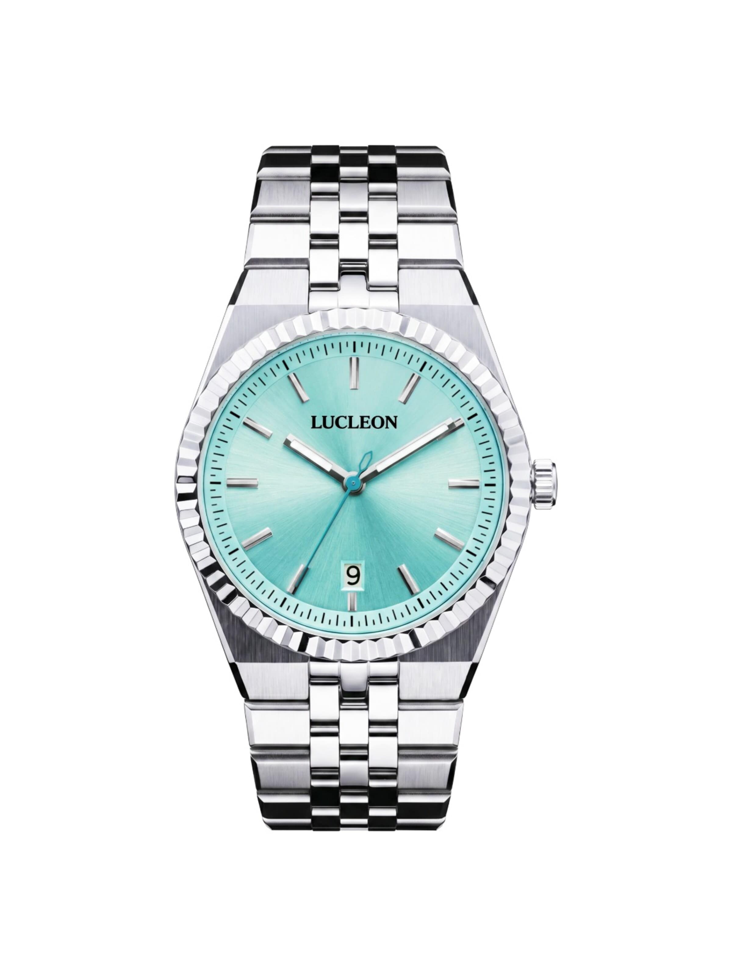 Lucleon Analoog horloge 'Flute' in Zilver: voorkant